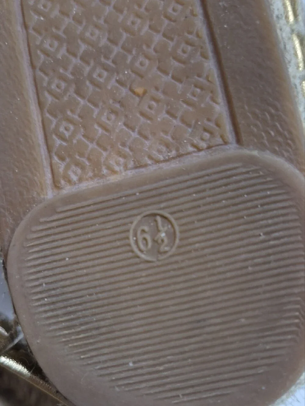 Tory Burch Gold and Tan Laser-Cut Espadrille Flats
